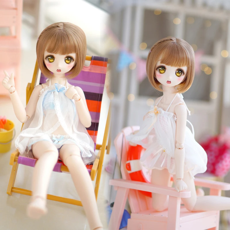 D03-P460 children toy BJD DD SD MSD 1/6 1/4 1/3 doll&amp#39s clothes Beachwear Blue pink bikini set | Игрушки и хобби