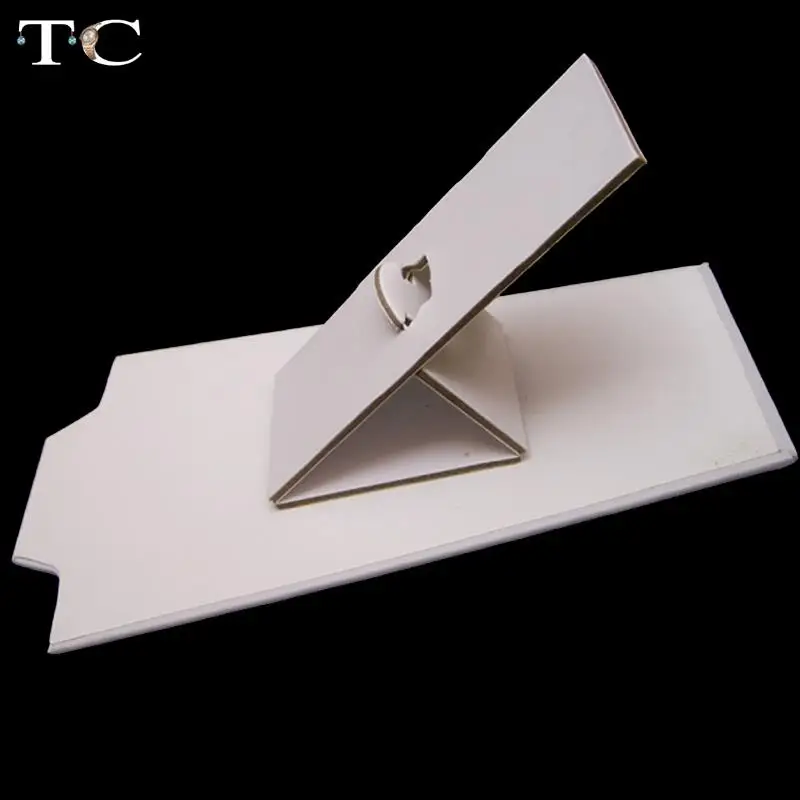 Складная черная бархатная кожа ожерелье кулон Витрина Держатель белый PU