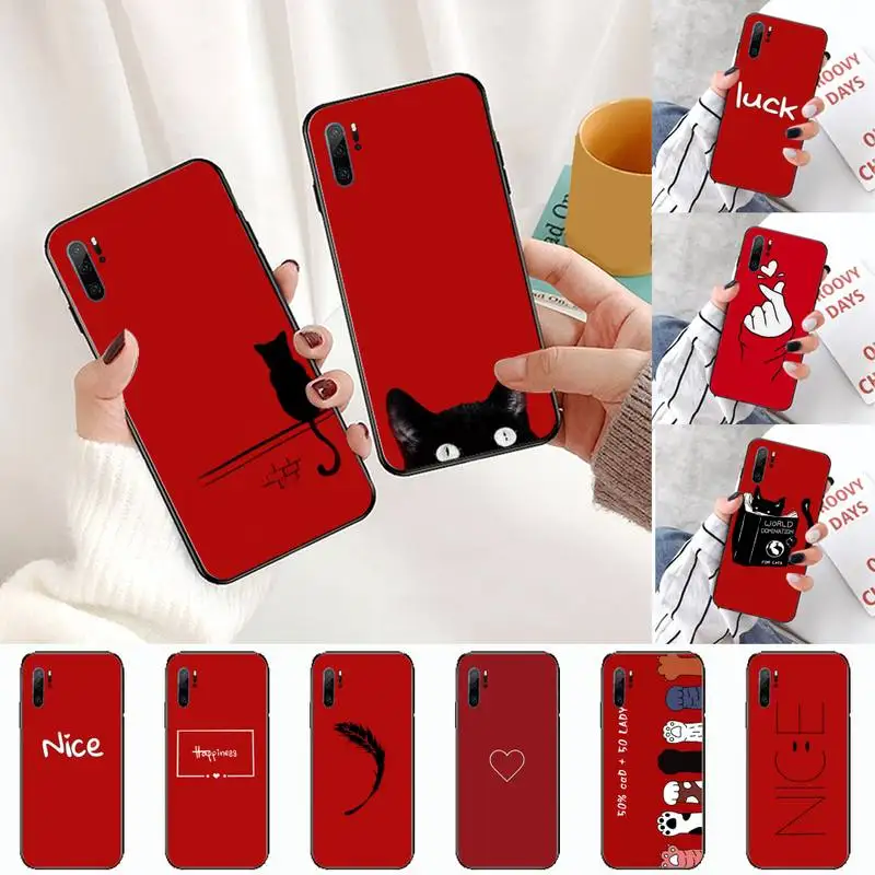 

Animal Red Fundas cute fashion special Phone Case For Huawei P9 P10 P20 P30 Pro Lite smart Mate 10 Lite 20 Y5 Y6 Y7 2018 2019