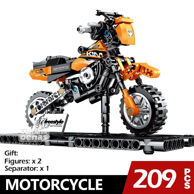 Дешево Технический мотоцикл тяжелый локомотив мотоцикл совместимый Legoed строительные блоки элементы конструктора Детские комплекты игрушки пода...