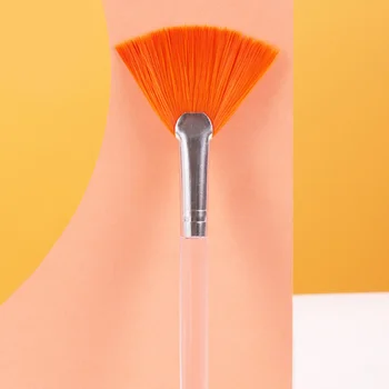 

3pcs Practical Facial Brushes Fan Makeup Brushes Soft Portable Mask Brushes Cosmetic Tools for Women Ladies Girls (Yellow)