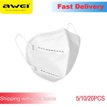 

Awei Protective Mask 5 Layers Respirator Bacteria Proof Anti Infection Proteccion Face Mouth Disposable Dust Masks