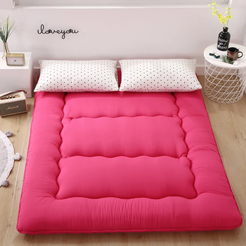 Foldable 8cm Tatami Floor Mat/Pad Fashion Comfy Futon for Dorm/Home Nap Thickened Single Double Use Sleeping Mattress/Bed