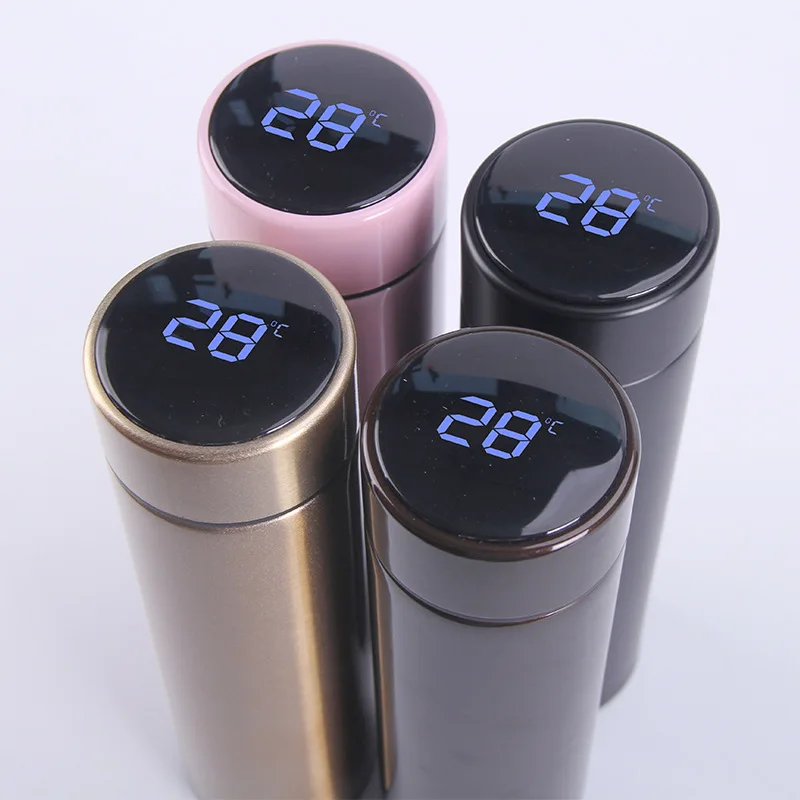 

New Style Business Temperature Display Insulated Cup Touch LED Measured Smart Sensing Water Temperature Gift Cup Logo