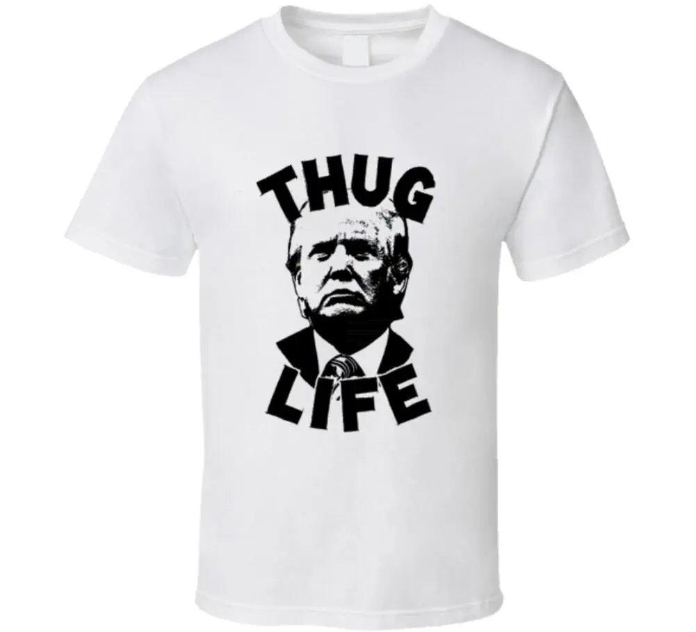 Президент Дональд Трамп Thug Life футболка | Мужская одежда