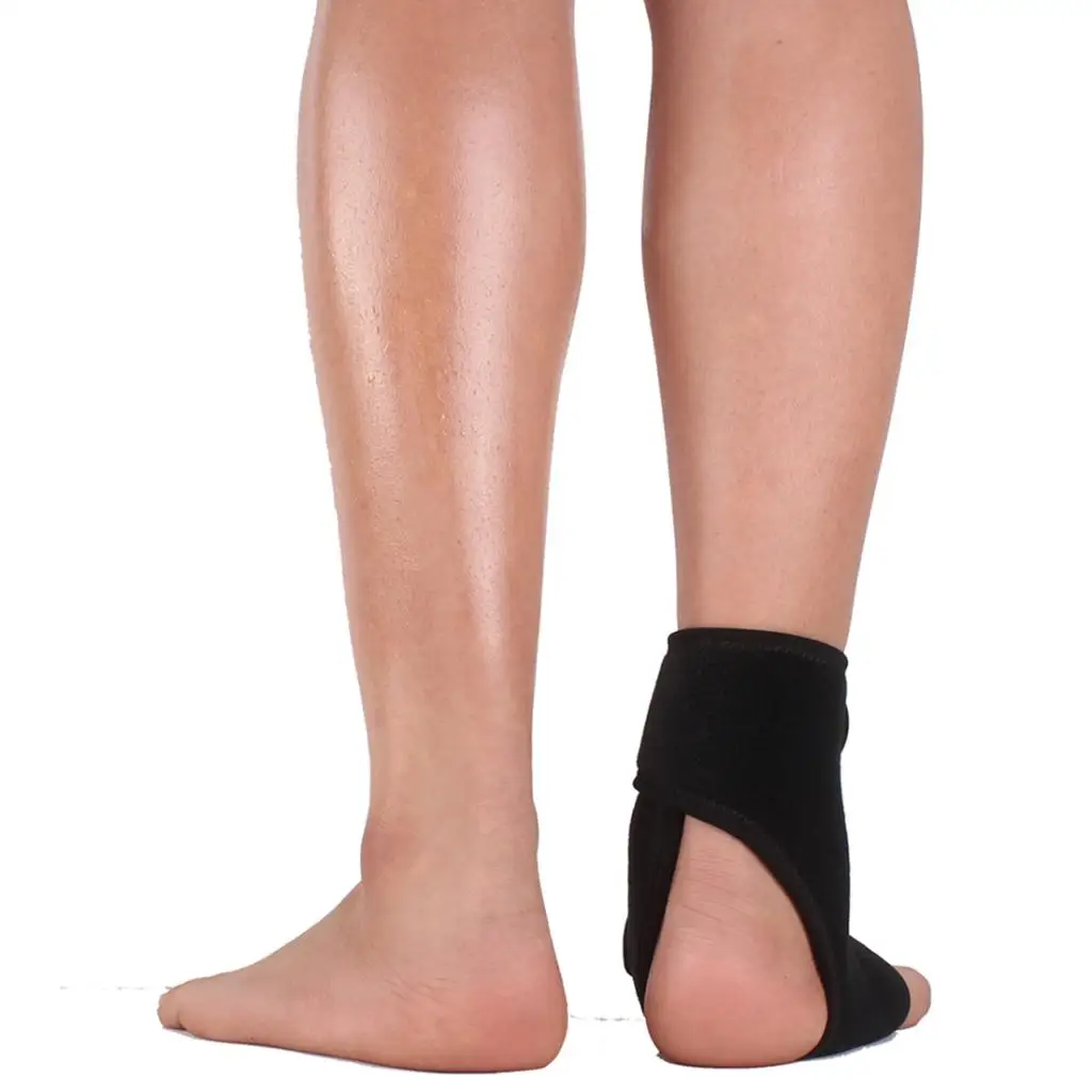 Adjustable Men's Women's Ankle Foot Brace Plantar Fasciitis Tendonitis Compression  Belt Black