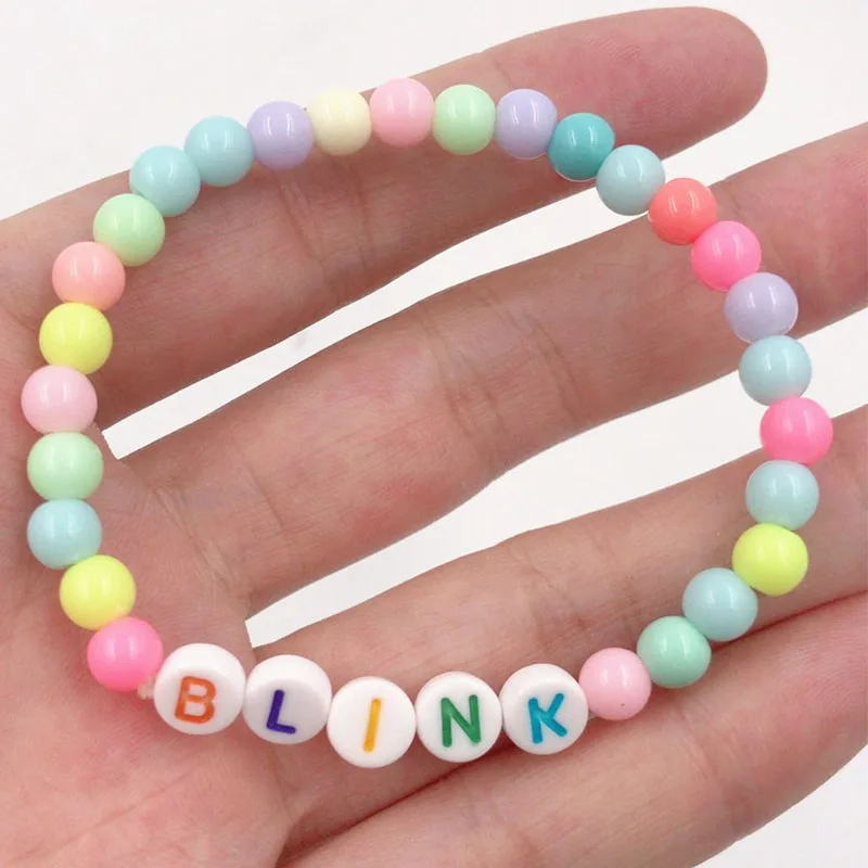 KPOP черно-розовые красочные браслеты из бисера черные розовые браслеты Blink KILL THIS LOVE JISOO LISA ROSE JENNIE коллекция фанатов