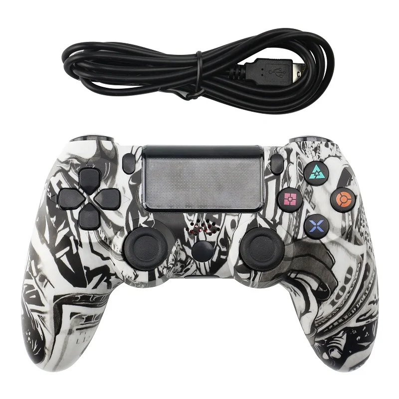 Wired Beauty USB проводной/Bluetooth беспроводной геймпад для PS4 управление Лер беспроводной игровой джойстик для Playstation 4 Dualshock 4 для PS3 управление ПК - Цвет: Wired Beauty