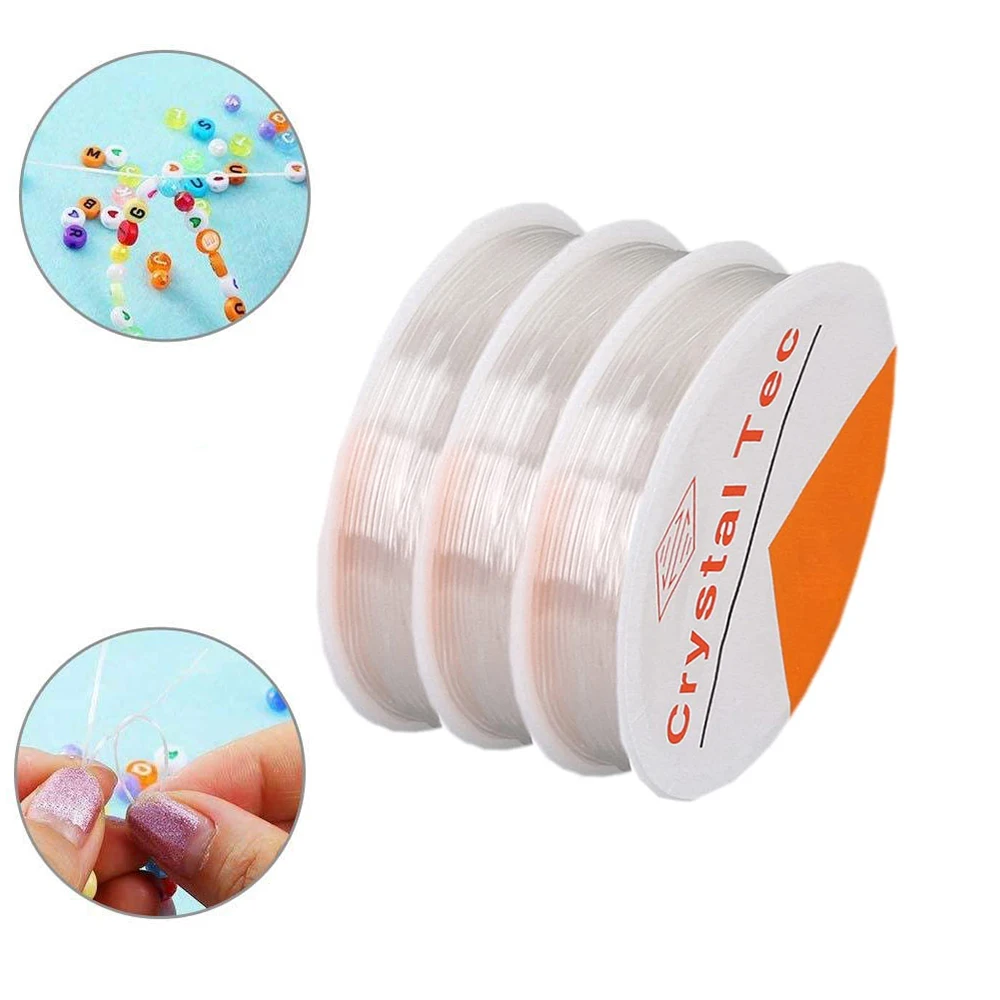 Прозрачный эластичный Хрустальный шнур для изготовления ювелирных изделий 0 6 мм