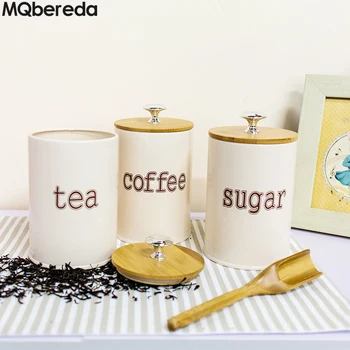 

New Creative Sealed Storage Bottle with Bamboo Cover Seal Receive Tea Flavored Coffee Sugar Candy Jar Storage Tank
