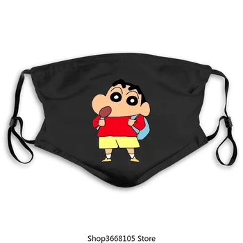 

Crayon Shin-chan Japanese Anime Characters mask Black Men Custom USA Size S-2XL Washable Windproof Anti-Dust Masks Dust Pr pm2.5