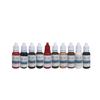 

10 Bottle 18g Tattoo Microblading Pigment Professional Eyebrow Micro Tattoo Ink Set Lips Makeup Tattoo Pigment
