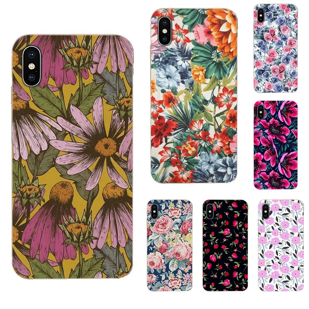 Black White Red Flower For Xiaomi Redmi 3 3S 4 4A 4X 5 6 6A 7 K20 Note 2 5A Plus Pro Soft Printing | Мобильные телефоны и