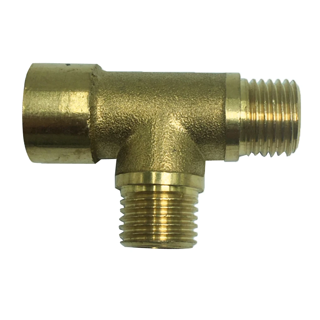 1/4" Durable Thread 3 Way Full Brass Thicken Pipe Fitting Cross Connector B 