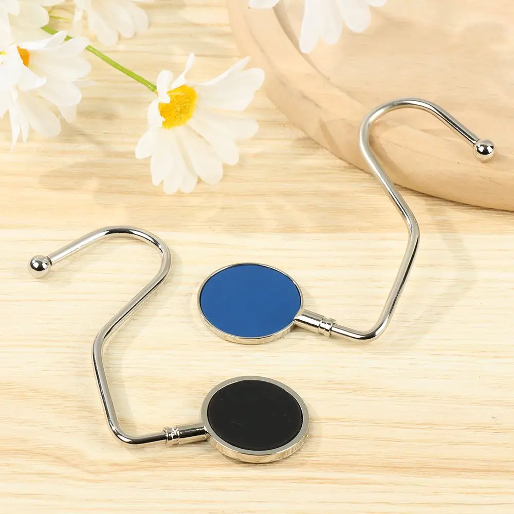 1Pcs Portable Crystal Bag Purse Hook Handbag Hanger Table Hook Durable Metal Desk Hanger Hooks Bag Organizer Accessories