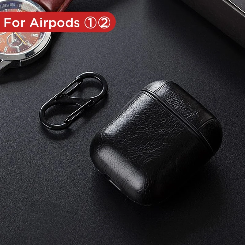 Для Air pods беспроводные bluetooth наушники чехол для Apple Airpods аксессуары кожаный