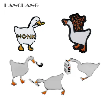 

Untitled Goose Brooches Pins Cartoon Goose Brooch Badge Mens Lapel Pin Women Backpack Ename Pin Gifts