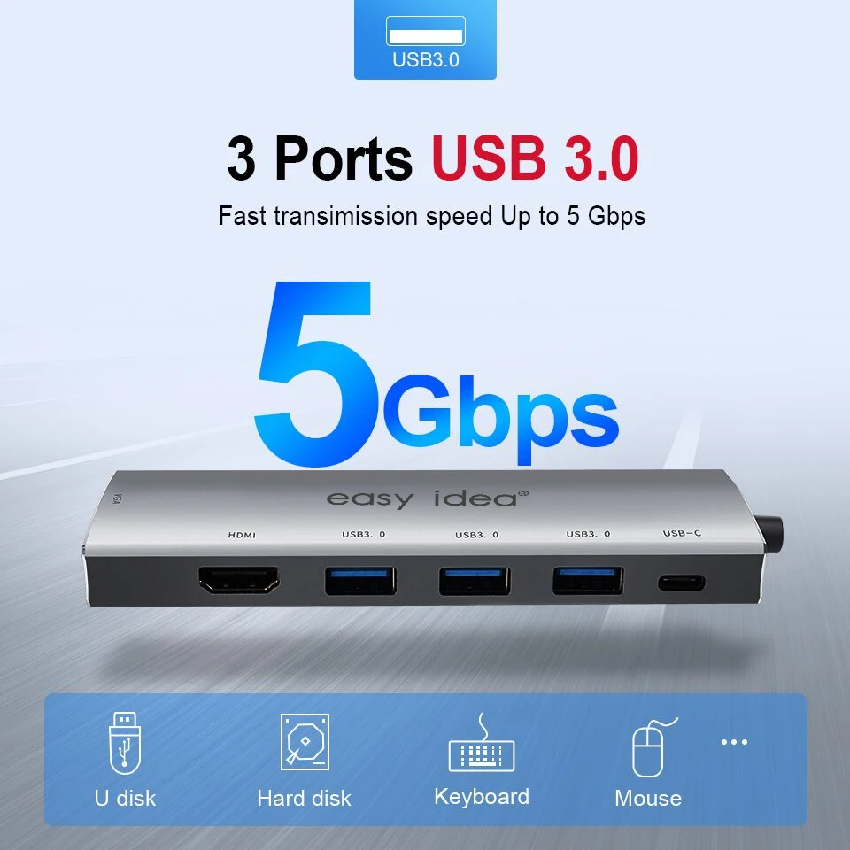 OTG USB Hub 3 0 USB C Hub HDMI 3 Port Splitter Multi USB 3 0 3