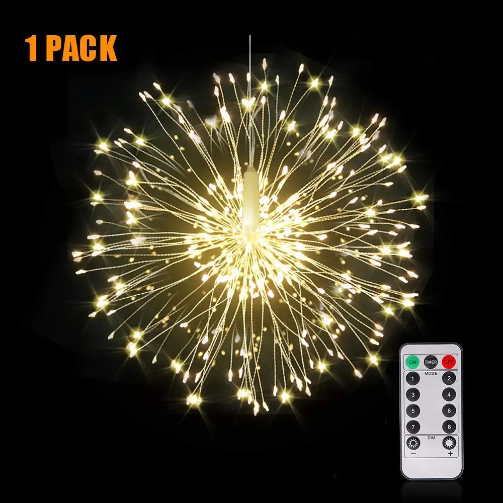 Christmas Firework String Light Battery Power LED String Copper Wire Fairy Lights Xmas Party Decor Twinkle Lamp