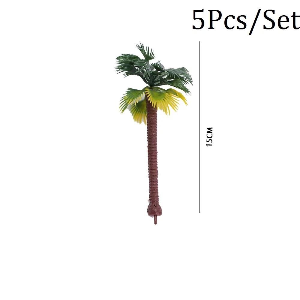 Layout Rainforest Plastic Palm Tree Scenery model High Quality Artificial Palm Tree Leaves Garden Landscape Miniature Bonsai 