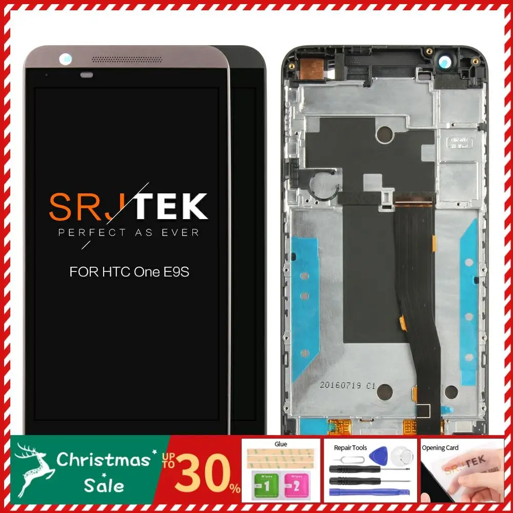 Для htc One E9S E9ST E9SW Черный сенсорный экран дигитайзер панель Стекло сенсор+ ЖК-дисплей панель монитор модуль в сборе тест