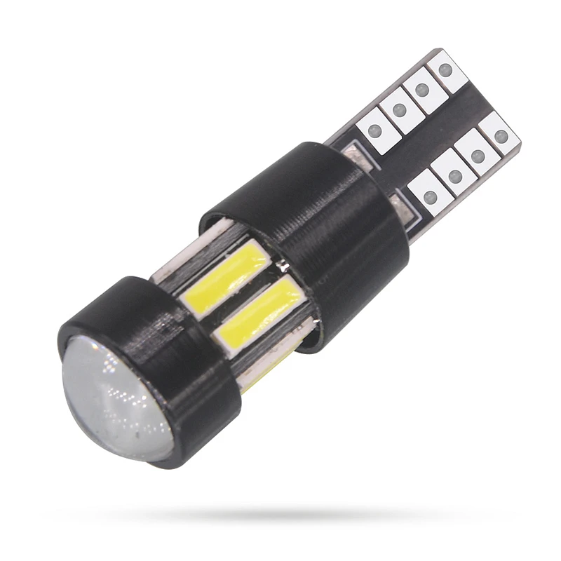 100x CANBUS T10 10 светодиодный 194 168 7020 SMD Автомобильный Клин Замена заднего прибора панель лампа для габаритных огней DC12V