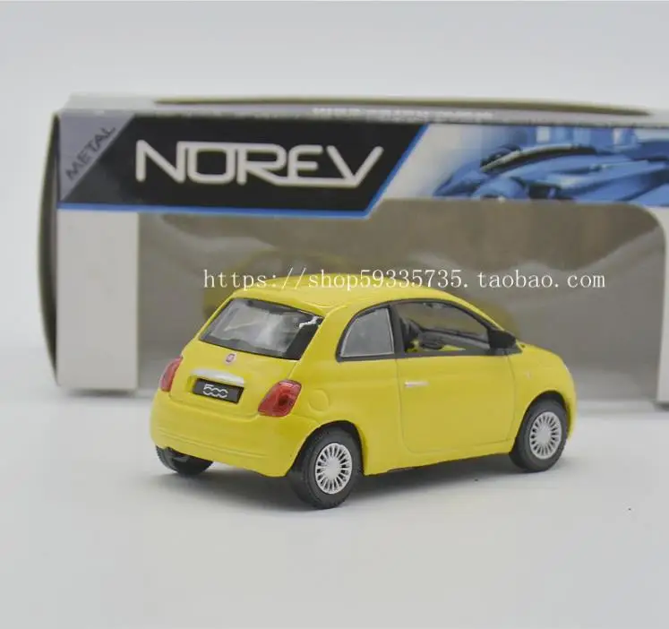 1:43 Fiat nuva 500 C модель автомобиля из сплава, Fiat спортивный автомобиль игрушка, оригинальная упаковка модель автомобиля - Цвет: Цвет: желтый