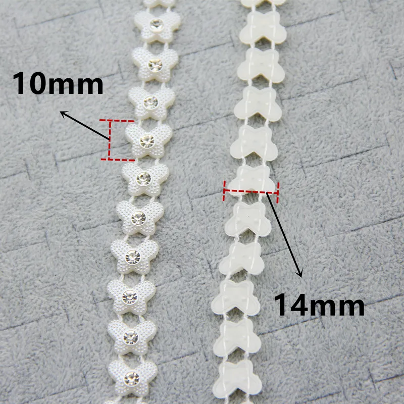 2Yard Butterfly Moasic Drill Pearl Beads DIY Crafts Supplies Jewelry Findings Decor Bridal Wedding Dress Garment Cloth Accessory