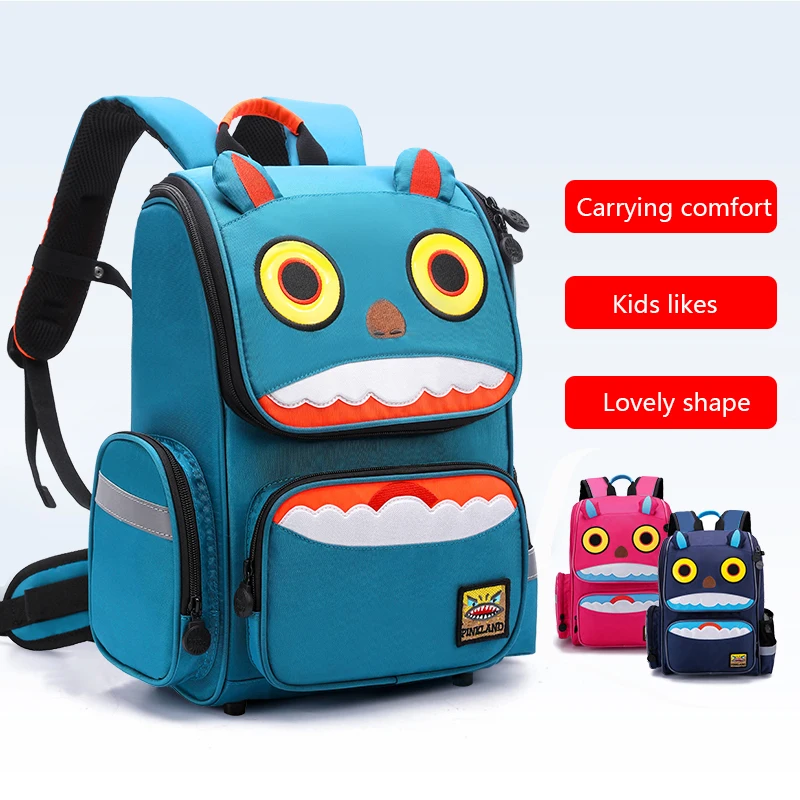 Kdis school bag boy student 1- 3- 4- 6th grade girl 6-12 years old cartoon backpack Protect the spine schoolbag