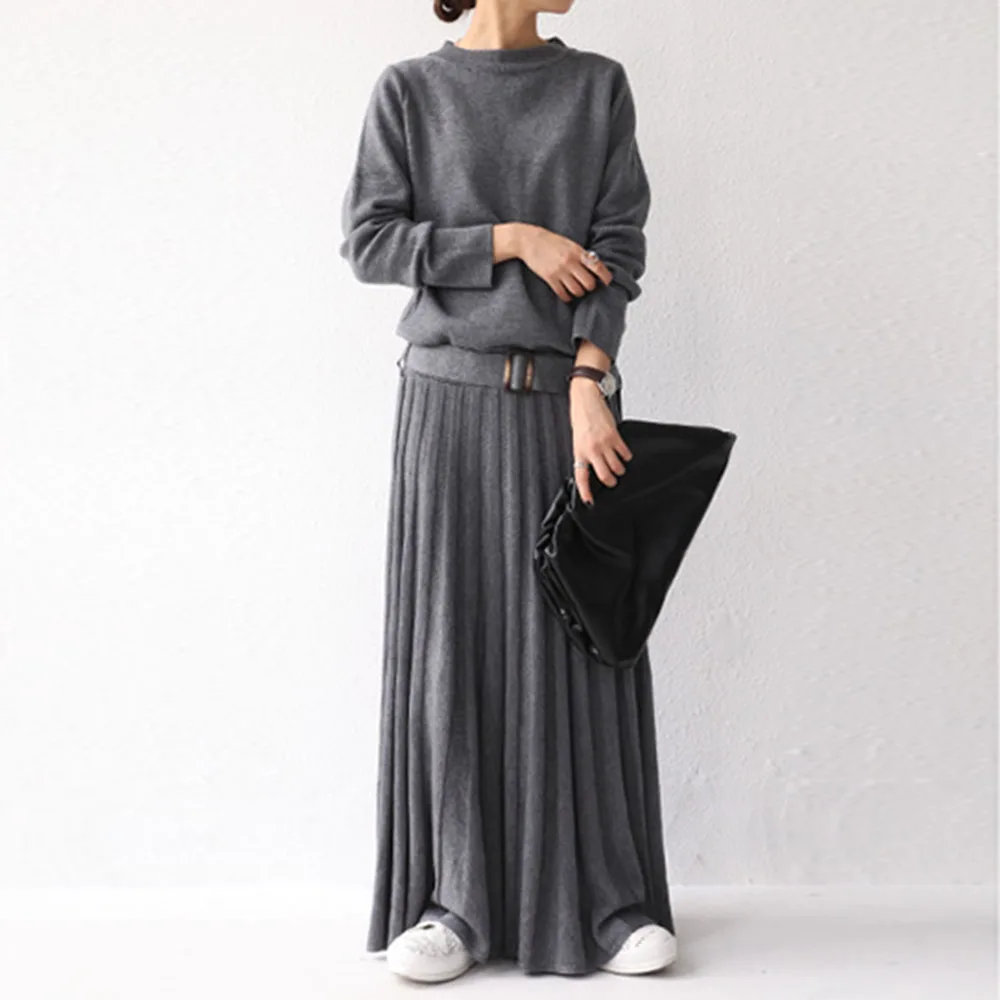 Dress For Women 2022 Korean Fashion Casual V-neck Spring Autumn New Solid Color Lantern Sleeve Mini Knitting Pullover Dresses long sleeve maxi dress