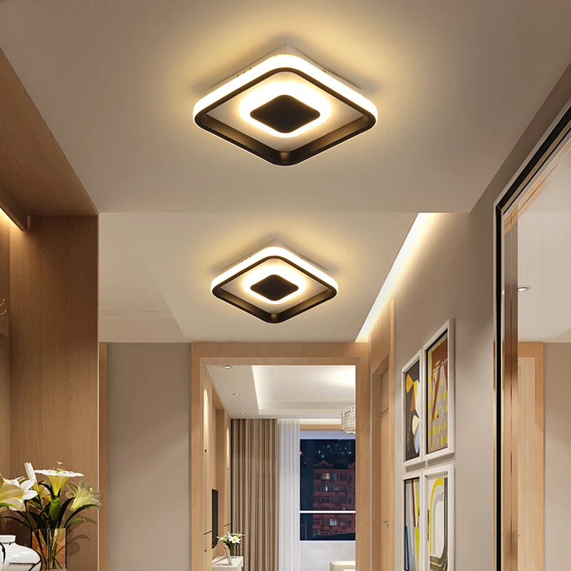 

Modern Led Ceiling Lights For Living Room Bedroom Study Room Corridor White+black color surface mounted Ceiling Lamp 2019 New