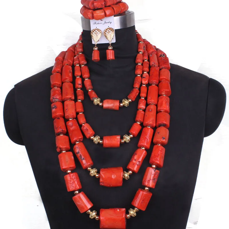 Conjunto de joyas de coral Collar de coral rojo Pulsera de coral Conjunto de joyas de declaración Collar de cristal rojo Joyas de diseño Joyería festiva Bodas Joyería Conjuntos de joyería y bisutería 