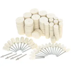 Roue de polissage en feutre souple, 145 pièces/ensemble, accessoire mixte pour outil rotatif, accessoires Dremel, outils de polissage 