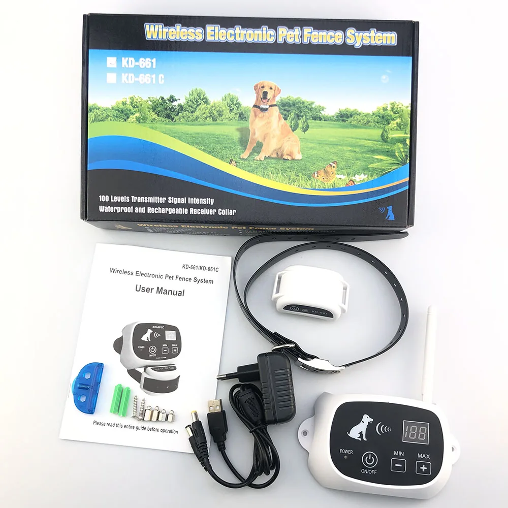 Собака беспроводной электрический забор водонепроницаемый Контрольное
