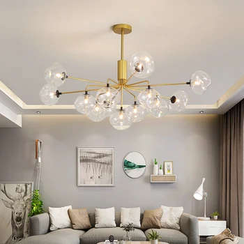 

Led modern chandelier light living room molecular lamp chandelier minimalist lighting restaurant lighting glass balls chandelier
