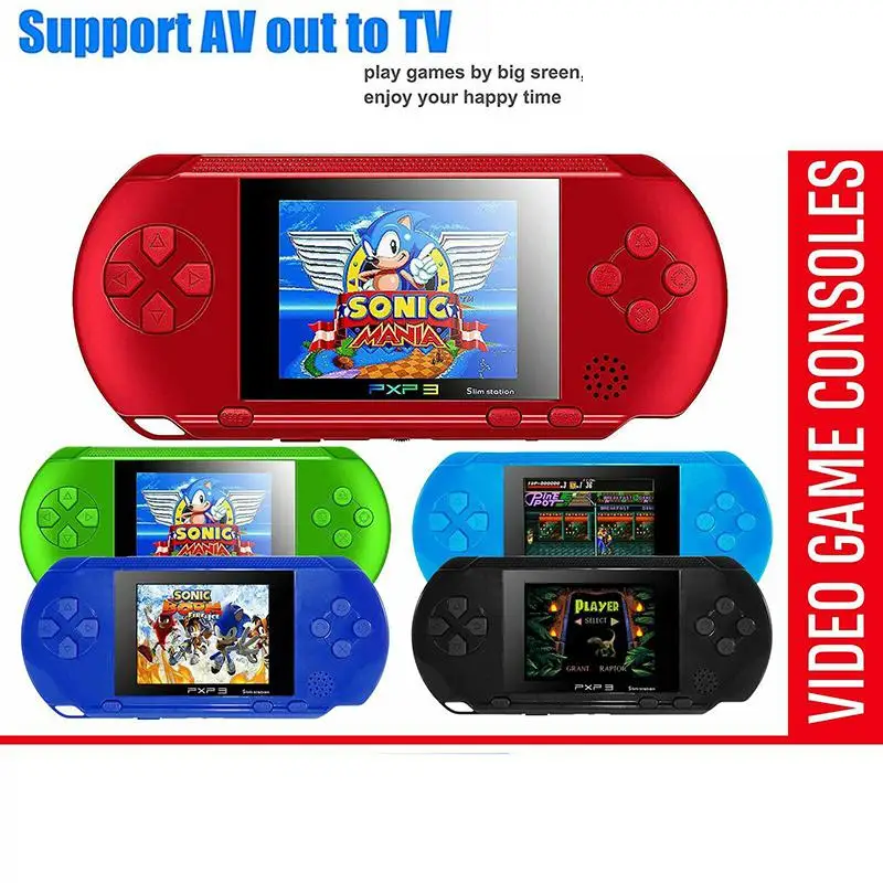 2.8 Inch 16 Bit PXP3 Slim Station Handheld Game Console Built-In 150 Classic Games Retro Video Game Player Children Kids Toys