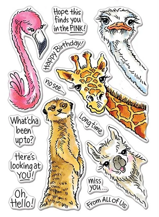 Прозрачные штампы в виде жирафа для скрапбукинга бумажные крафтовые