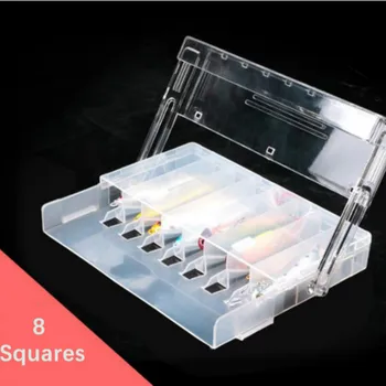 

Fishing Tackle Boxes Fixable 8 Compartment Plastic Storage Box Case Holder Fish Lure Bait Hooks Tackle Fishing Accessories