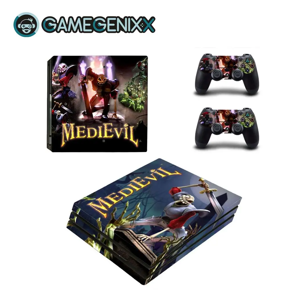 GAMEGENIXX виток винилопласта с наклейкой для консоли PS4 Pro и 2 контроллера-MediEvil