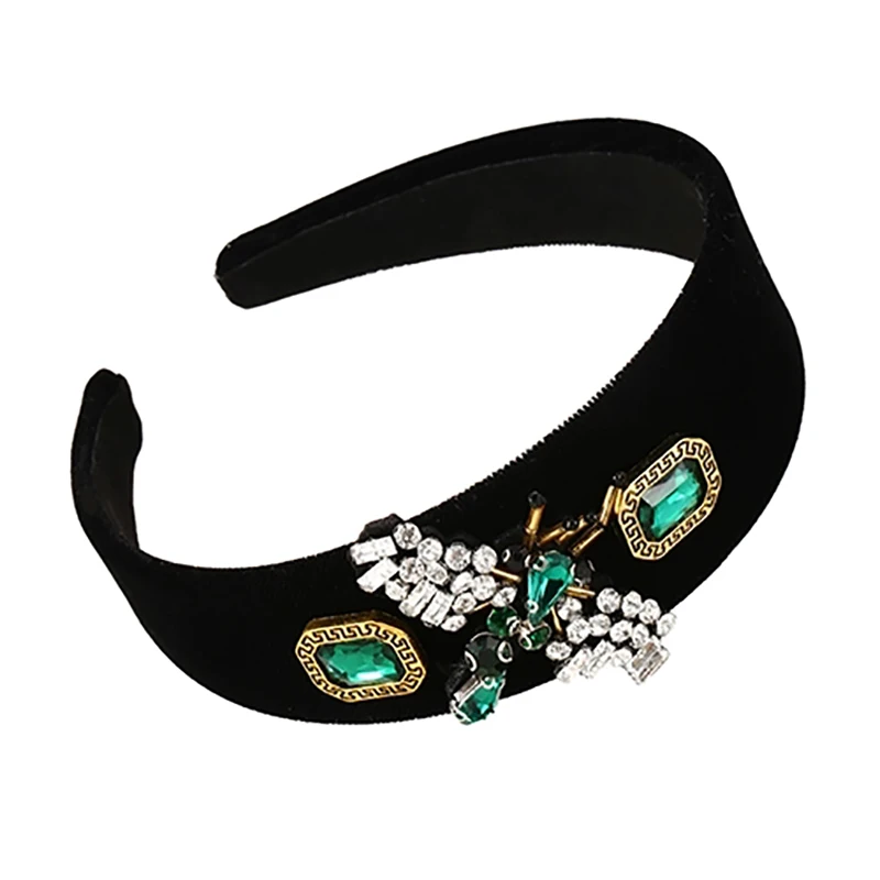 

ZHINI New Gothic DIY Beads Monkey Handmade Headbands for Women Ethnic Colorful Crystal Hair Jewelry Black Hair Accessories