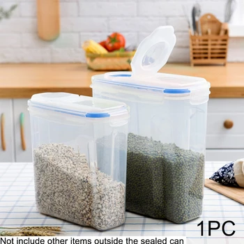 

Dry Food Non Slip Removable Cover Kitchen Cereal Keeper Box Scale Display Food Grade Large Capacity Plastic PP Storage Container