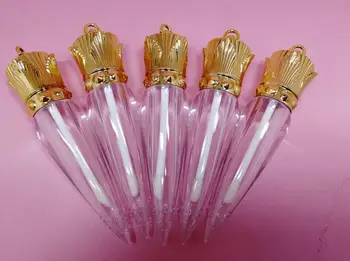 

10/50/100pcs 5ML Empty Wands Shape Plastic Lip Gloss Tube, Beauty Clear Queen Lipgloss Container, Carrot Wands Lipstick Bottle