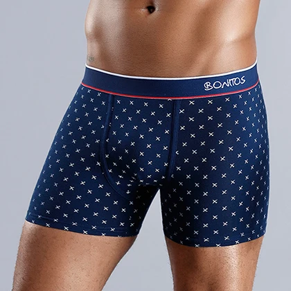 B3 printing Blue BONITOS, брендовые боксеры, мужское нижнее белье, мужское нижнее белье, боксеры, хлопок, боксеры, шорты для мужчин, сексуальные трусы, длинное нижнее белье для мужчин - Цвет: B3 printing Blue