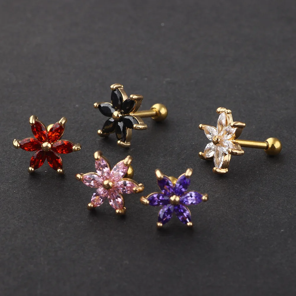 1 пара ушных хрящей серьги из нержавеющей стали шариковая Штанга Для Пирсинга