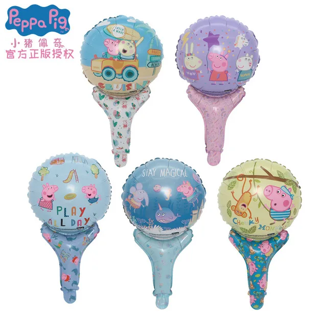 Mix 5pcs 1 шт. 18 дюймов Peppa фигурка свиньи игрушки из воздушных шариков вечерние номер Dcorations Фольга шары игрушки Свинка Пеппа игрушки Пеппа Джордж подарок на день рождения - Цвет: Mix 5pcs