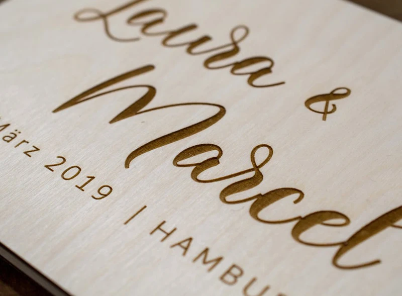 Wooden Wedding Guest Book Mr Mrs Guestbook Engraved Name and Date Wedding Signature Book Accessories