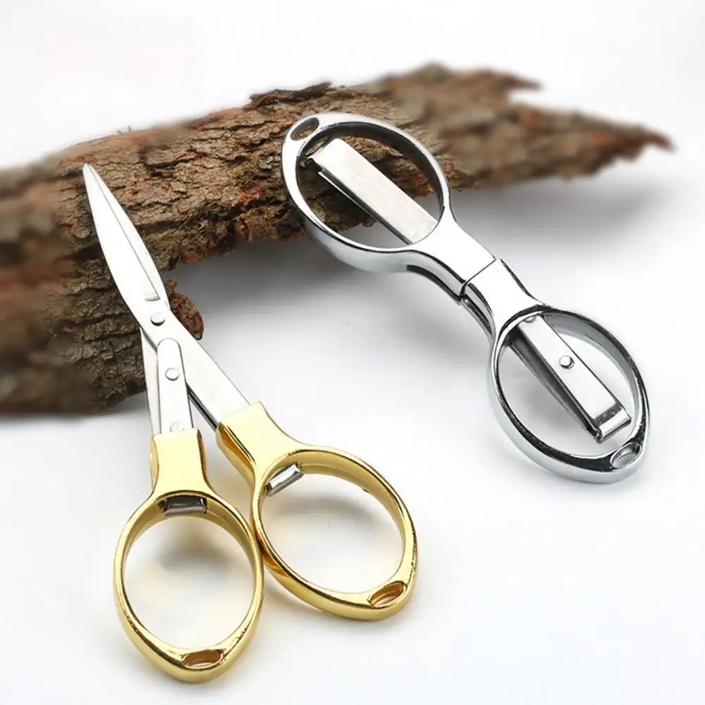 

Stainless Steel Foldable Sissors for Office Portable Student Handmade Crafts Scissors Stationery Office DIY School Supplies