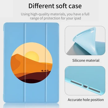

For iPad Air 1 2 Funda iPad Case Sunrise Sunset Soft Silicone Back Coque Protective Covers iPad 7th Generation Case Pro 11 2020