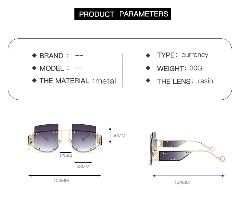 Модные солнцезащитные очки с заклепками больших размеров для мужчин и женщин, роскошные брендовые новые модные солнцезащитные очки с большой металлической оправой, Винтажные Солнцезащитные очки для женщин