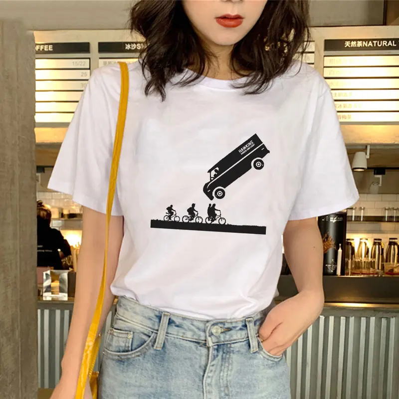 

Stranger Things New T Shirt Women Upside Down Eleven Female Graphic Grunge T-shirt Femme Aesthetics Short Sleeve Tee Shirt Femme